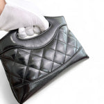 将图片加载到图库查看器，Chanel Nano 31 Shopper  Bag – Black Glazed Calfskin Light Gold-tone Hardware
