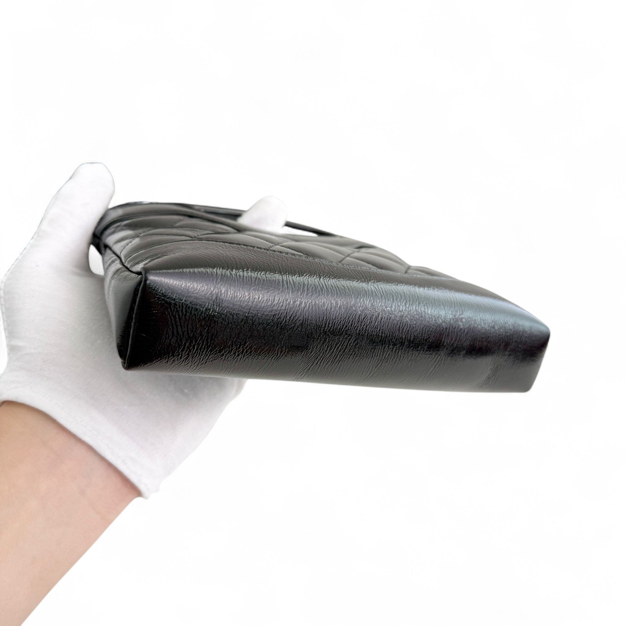 Chanel Nano 31 Shopper  Bag – Black Glazed Calfskin Light Gold-tone Hardware