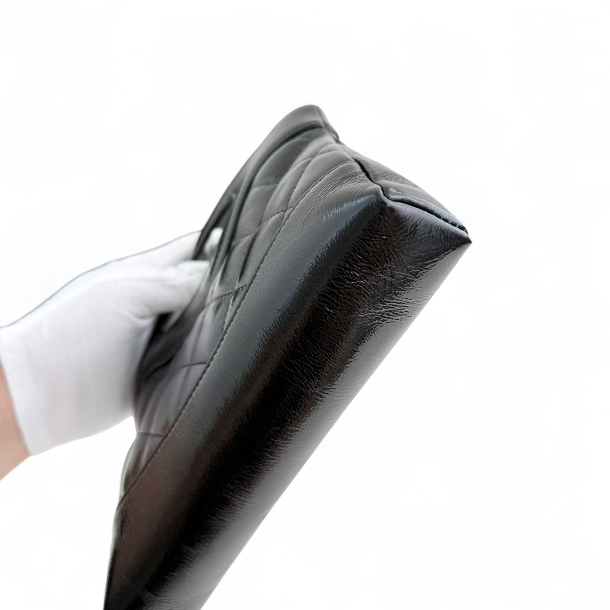 Chanel Nano 31 Shopper  Bag – Black Glazed Calfskin Light Gold-tone Hardware