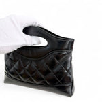 将图片加载到图库查看器，Chanel Nano 31 Shopper  Bag – Black Glazed Calfskin Light Gold-tone Hardware
