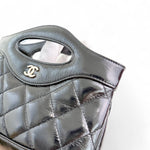 将图片加载到图库查看器，Chanel Nano 31 Shopper  Bag – Black Glazed Calfskin Light Gold-tone Hardware
