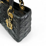 Charger l&#39;image dans la galerie, Christian Dior Lady Dior Medium Black Quilted Lambskin Gold-tone Hardware
