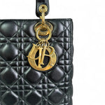 Charger l&#39;image dans la galerie, Christian Dior Lady Dior Medium Black Quilted Lambskin Gold-tone Hardware
