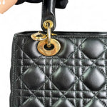 Charger l&#39;image dans la galerie, Christian Dior Lady Dior Medium Black Quilted Lambskin Gold-tone Hardware
