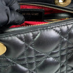 Charger l&#39;image dans la galerie, Christian Dior Lady Dior Medium Black Quilted Lambskin Gold-tone Hardware
