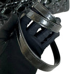 将图片加载到图库查看器，Christian Dior Lady Dior Medium Black Patent Quilted Leather Silver-tone Hardware
