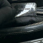 将图片加载到图库查看器，Christian Dior Lady Dior Medium Black Patent Quilted Leather Silver-tone Hardware
