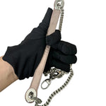 将图片加载到图库查看器，Christian Dior Lady Dior Mini Metallic Pink Python Silver-tone Hardware
