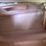 将图片加载到图库查看器，Christian Dior Lady Dior Mini Metallic Pink Python Silver-tone Hardware
