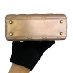 将图片加载到图库查看器，Christian Dior Lady Dior Mini Rose Gold Lambskin Gold-tone Hardware
