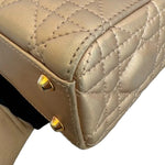 将图片加载到图库查看器，Christian Dior Lady Dior Mini Rose Gold Lambskin Gold-tone Hardware
