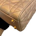 将图片加载到图库查看器，Christian Dior Lady Dior Mini Rose Gold Lambskin Gold-tone Hardware
