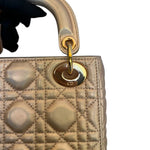 将图片加载到图库查看器，Christian Dior Lady Dior Mini Rose Gold Lambskin Gold-tone Hardware
