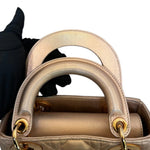 将图片加载到图库查看器，Christian Dior Lady Dior Mini Rose Gold Lambskin Gold-tone Hardware
