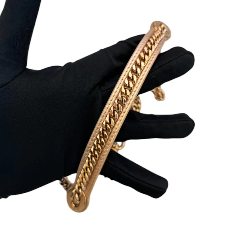 Christian Dior Lady Dior Mini Rose Gold Lambskin Gold-tone Hardware