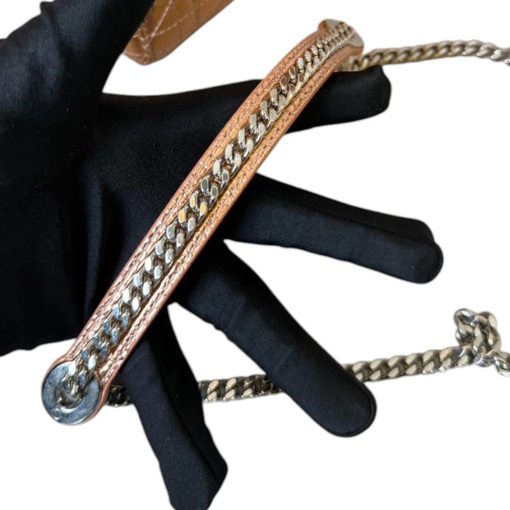 Christian Dior Lady Dior Mini – Metallic Copper Calfskin Cannage Dark Silver-tone Hardware