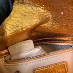 将图片加载到图库查看器，Christian Dior Lady Dior Mini – Metallic Copper Calfskin Cannage Dark Silver-tone Hardware
