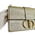 Load image into Gallery viewer, Christian Dior Montaigne 30 Chain – Champagne Gold Micro Cannage, Gold-tone Hardware
