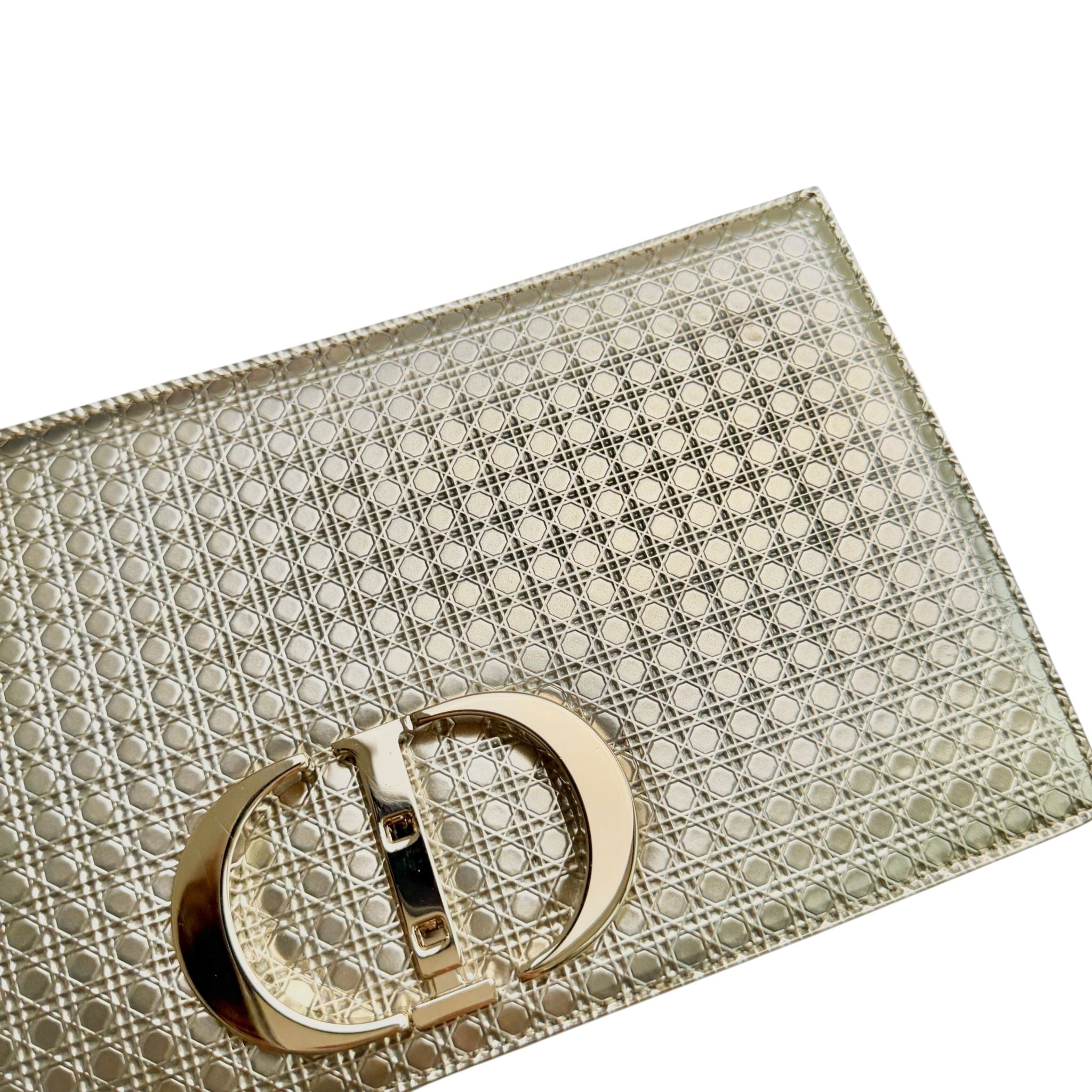 Christian Dior Montaigne 30 Chain – Champagne Gold Micro Cannage, Gold-tone Hardware