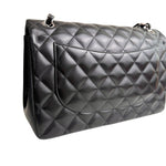 Load image into Gallery viewer, Chanel Timeless Classic Jumbo Black Lambskin Silver-tone Hardware
