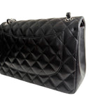 Load image into Gallery viewer, Chanel Timeless Classic Jumbo Black Lambskin Silver-tone Hardware
