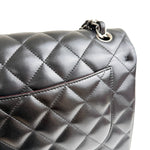 Load image into Gallery viewer, Chanel Timeless Classic Jumbo Black Lambskin Silver-tone Hardware
