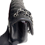 Load image into Gallery viewer, Chanel Timeless Classic Jumbo Black Lambskin Silver-tone Hardware
