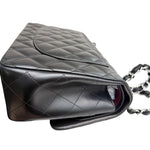 Load image into Gallery viewer, Chanel Timeless Classic Jumbo Black Lambskin Silver-tone Hardware
