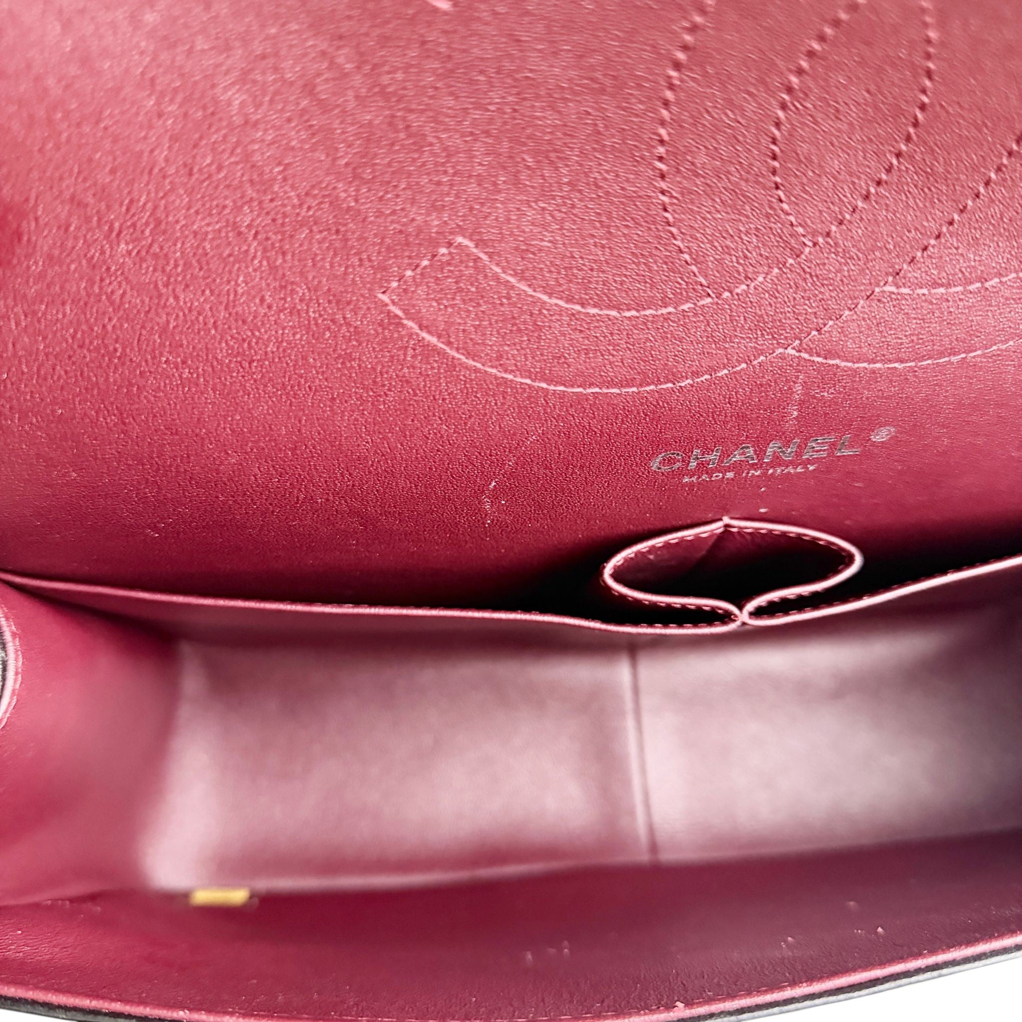 Chanel Timeless Classic Jumbo Black Lambskin Silver-tone Hardware