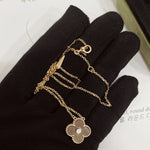 Load image into Gallery viewer, Van Cleef and Arpels VCA 1 Motif Vintage Alhambra Holiday Pendant - Diamond, Grey Mother of Pearl
