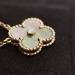 Load image into Gallery viewer, Van Cleef and Arpels VCA 1 Motif Vintage Alhambra Holiday Pendant - Diamond, Grey Mother of Pearl
