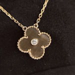 Load image into Gallery viewer, Van Cleef and Arpels VCA 1 Motif Vintage Alhambra Holiday Pendant - Diamond, Grey Mother of Pearl
