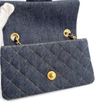 Load image into Gallery viewer, Chanel Classic Mini Dark Navy Blue Denim, Gold-tone Hardware
