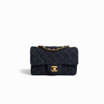 Load image into Gallery viewer, Chanel Classic Mini Dark Navy Blue Denim, Gold-tone Hardware
