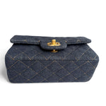 Load image into Gallery viewer, Chanel Classic Mini Dark Navy Blue Denim, Gold-tone Hardware
