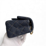 Load image into Gallery viewer, Chanel Classic Mini Dark Navy Blue Denim, Gold-tone Hardware
