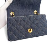 Load image into Gallery viewer, Chanel Classic Mini Dark Navy Blue Denim, Gold-tone Hardware
