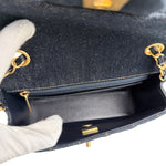 Load image into Gallery viewer, Chanel Classic Mini Dark Navy Blue Denim, Gold-tone Hardware
