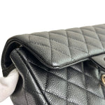 将图片加载到图库查看器，Chanel Classic Mini Black Caviar, Gold-tone Hardware
