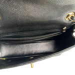 将图片加载到图库查看器，Chanel Classic Mini Black Caviar, Gold-tone Hardware
