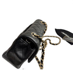 将图片加载到图库查看器，Chanel Classic Mini Black Caviar, Gold-tone Hardware
