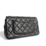 将图片加载到图库查看器，Chanel Classic Mini Black Caviar, Gold-tone Hardware
