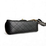 将图片加载到图库查看器，Chanel Classic Mini Black Caviar, Gold-tone Hardware
