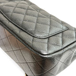 将图片加载到图库查看器，Chanel Classic Mini Black Caviar, Gold-tone Hardware
