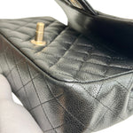 将图片加载到图库查看器，Chanel Classic Mini Black Caviar, Gold-tone Hardware
