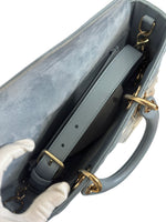 将图片加载到图库查看器，Christian Dior Lady D-Joy Medium Cloud Blue Lambskin Cannage Gold-tone Hardware
