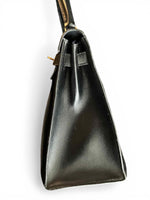 Load image into Gallery viewer, Hermès Vintage Kelly 28 Noir/Black Box Leather, 24kt-plated Gold Hardware
