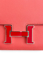 Charger l'image dans la galerie, Hermès Constance 18 Mini  Rose Texas Epsom Leather Enamel H Buckle Rouge Cœur
