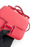 Charger l'image dans la galerie, Hermès Constance 18 Mini  Rose Texas Epsom Leather Enamel H Buckle Rouge Cœur
