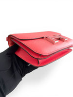 Charger l'image dans la galerie, Hermès Constance 18 Mini  Rose Texas Epsom Leather Enamel H Buckle Rouge Cœur
